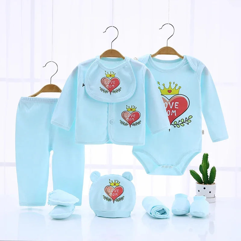 10-piece cotton clothing set for babies from 0 to 3 months