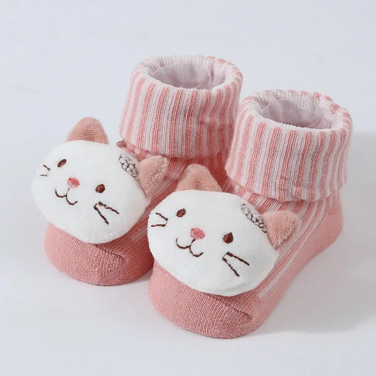 &quot;Newborn Knitted Cartoon Socks - Soft Prewalker Socks&quot; - Paws For Baby