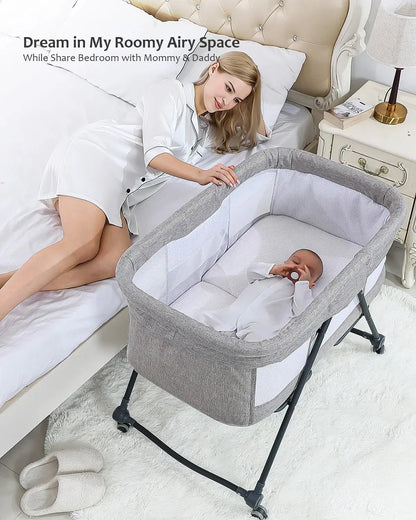 &quot;Baby Travel Cot with Mattress &amp; Silent Wheels - XYT - 001&quot; - Paws For Baby