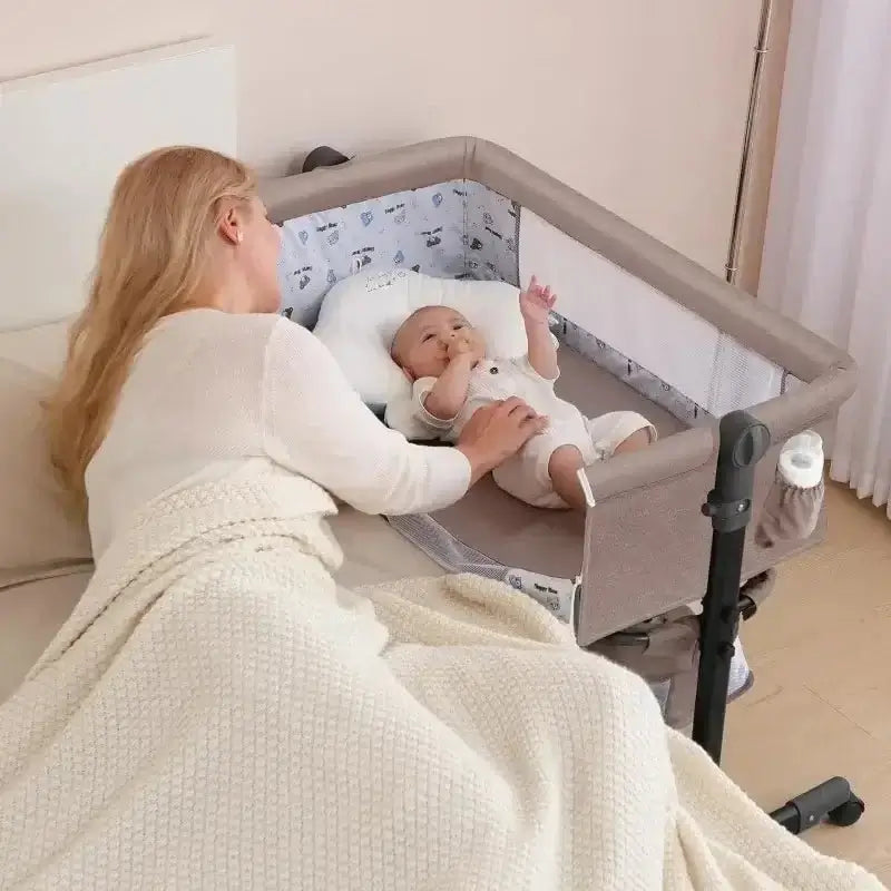 Portable Nursery Bed with Mosquito Net | Adjustable Travel Crib for Newborns - Paws For Baby