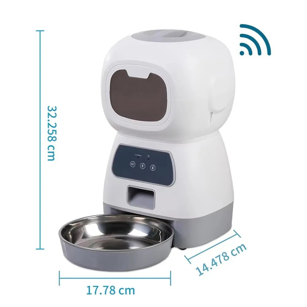 Smart Auto Pet Feeder 🐾 3.5L Stainless Steel Bowl