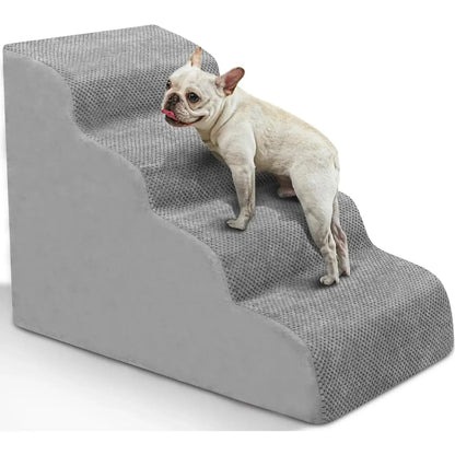 &quot;Soft Foam Pet Stairs - Non-Slip Steps for Bed or Couch&quot; - Paws For Baby