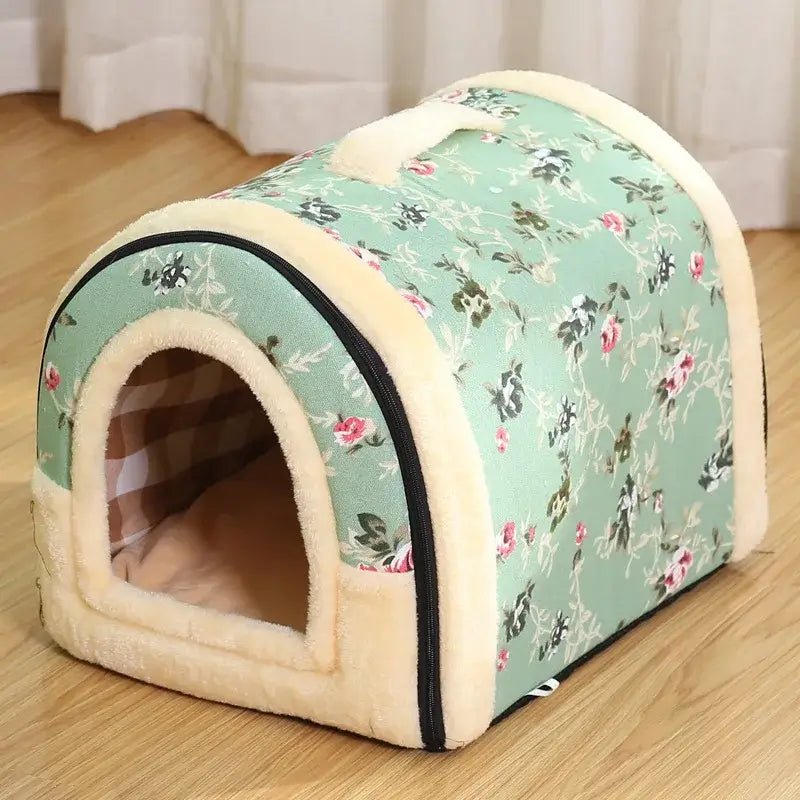 Folding Plush Dog House - Paws For Baby