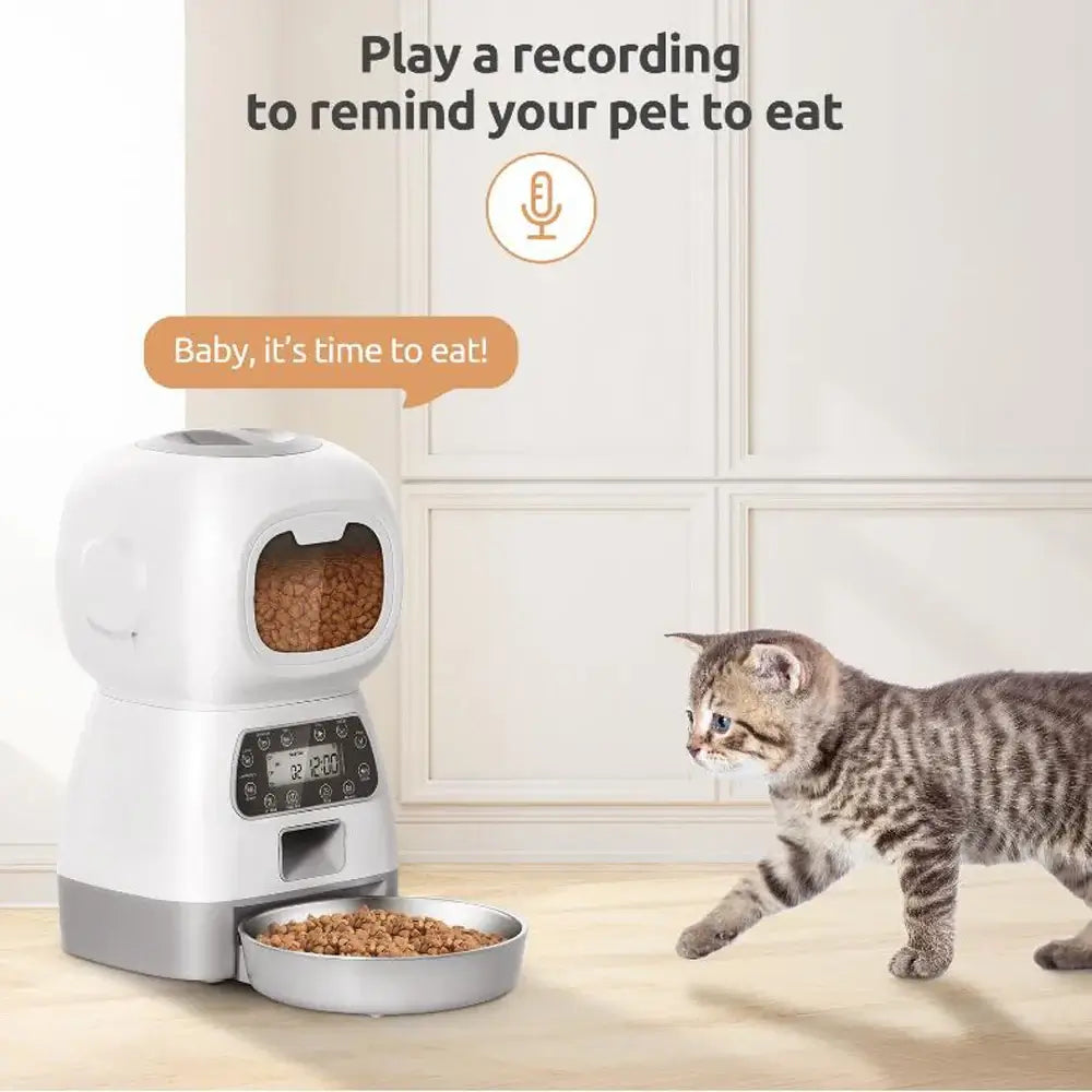 3.5L Smart Pet Feeder 🐾 WiFi &amp; Voice Recorder