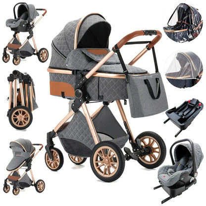 Luxury Baby Stroller 3 in 1 - Paws For Baby