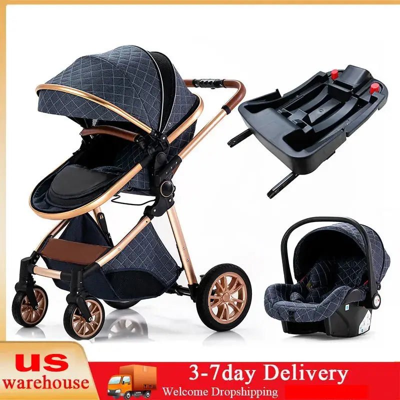 Luxury Baby Stroller 3 in 1 - Paws For Baby