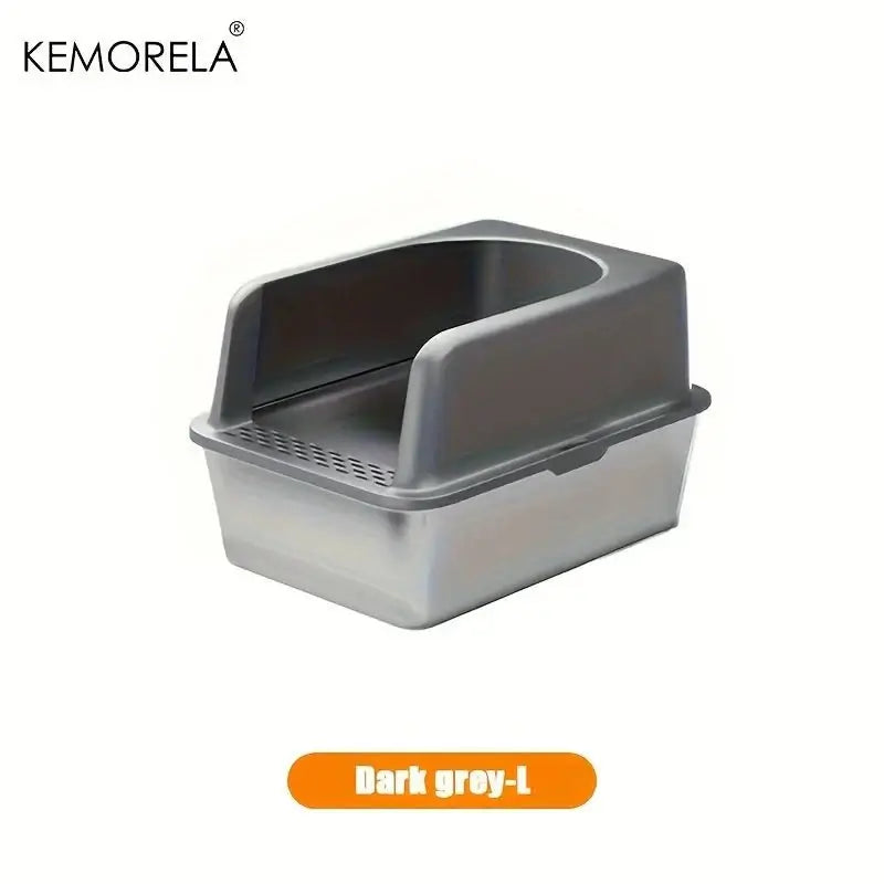 XL 60x50CM Stainless Steel Litter Box with Lid - Large - Paws For Baby