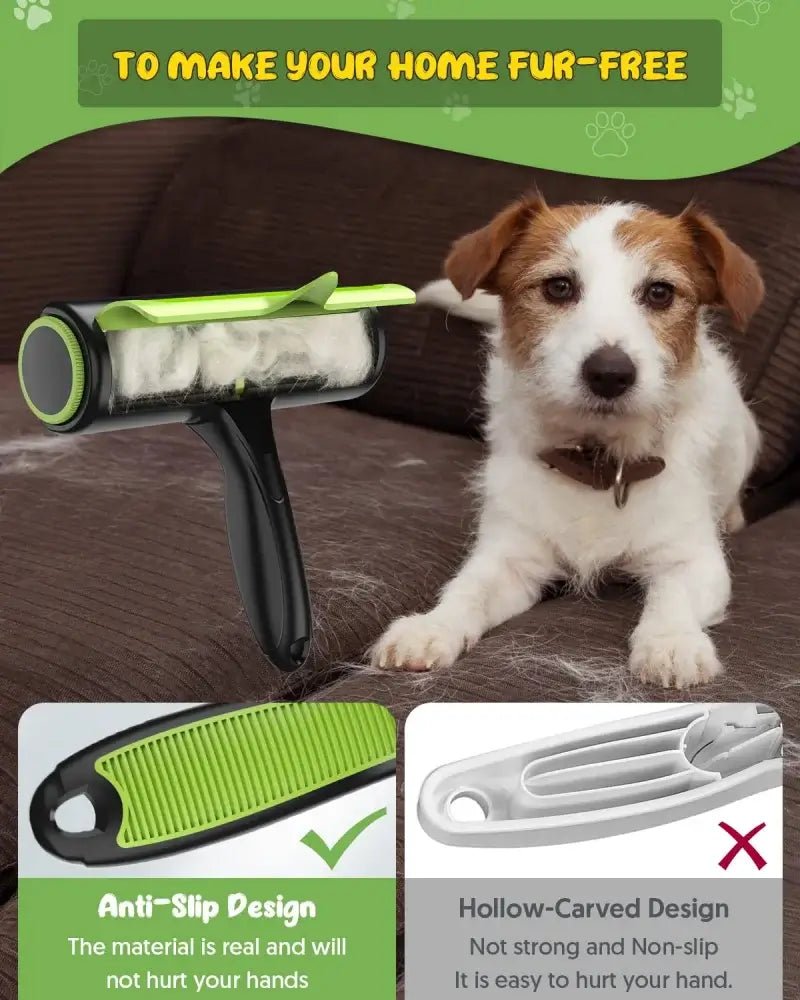 Pet Hair Remover Brush - Perfect for Cats &amp; Dogs | Green Cleaning Tool - Paws For Baby