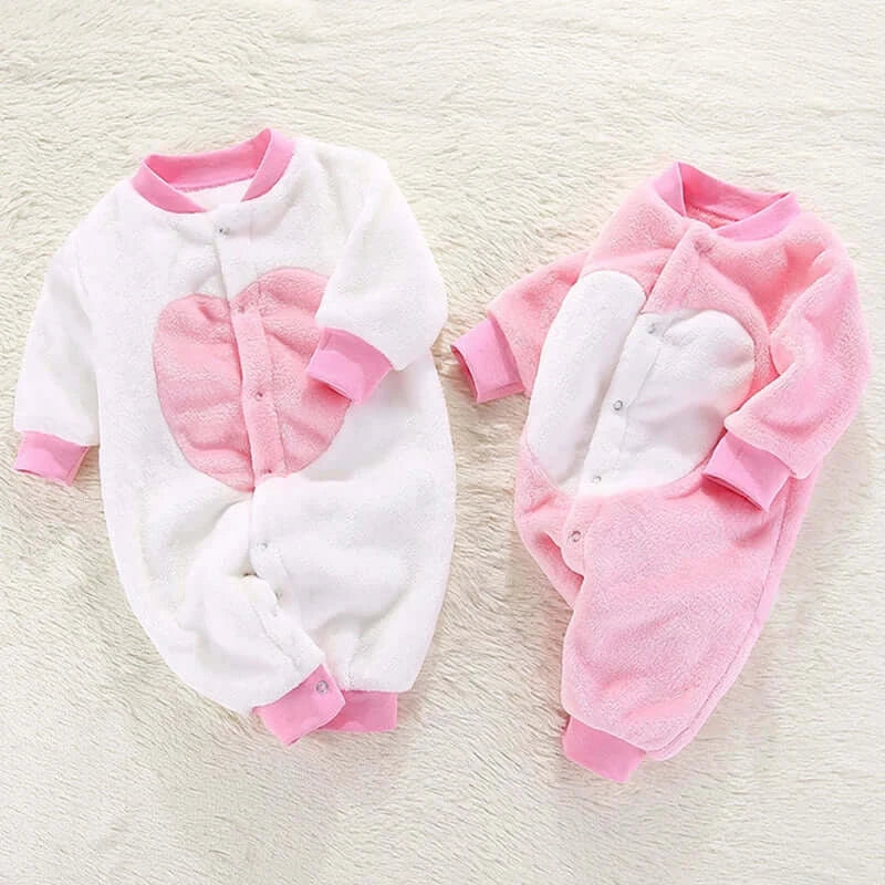 Newborn Soft Flannel Romper &amp; Jacket for 0-18 Months