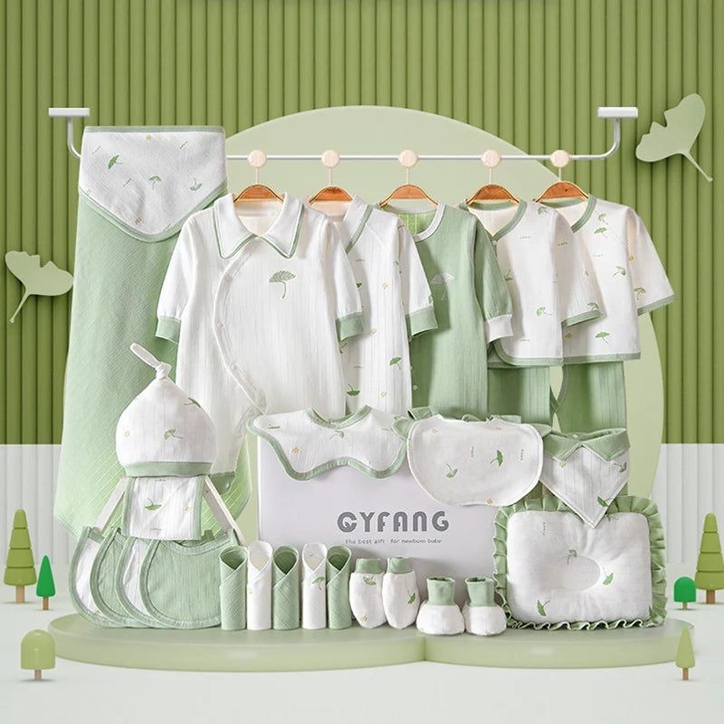 100% Cotton Baby Clothing Set – 22/24/26/28 Pieces