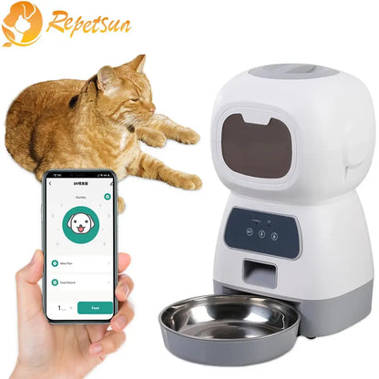 3.5L Smart Pet Feeder 🐾 WiFi &amp; Voice Recorder