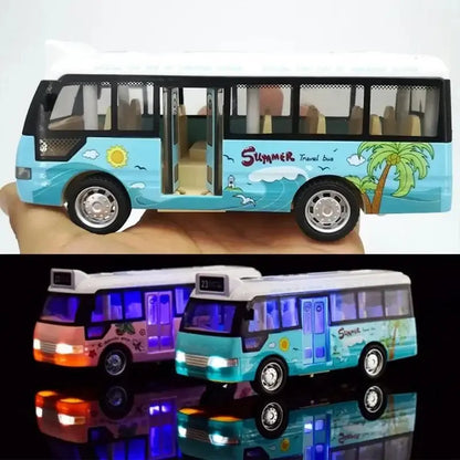 &quot;Die - Cast City Bus Toy - Pull Back, Lights &amp; Sound&quot; - Paws For Baby