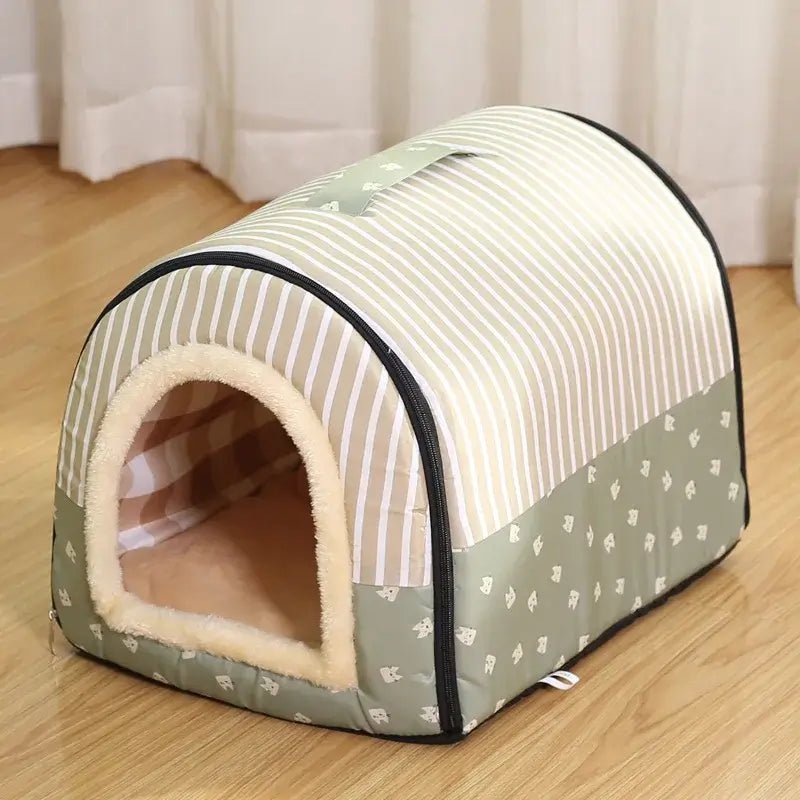 Folding Plush Dog House - Paws For Baby