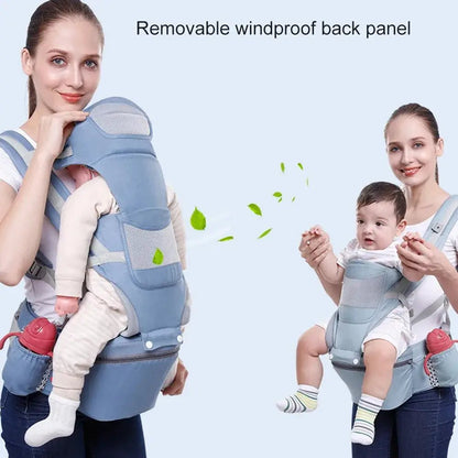 Ergonomic Newborn Baby Carrier Backpack | Infant Hipseat Kangaroo Sling for Travel - Paws For Baby