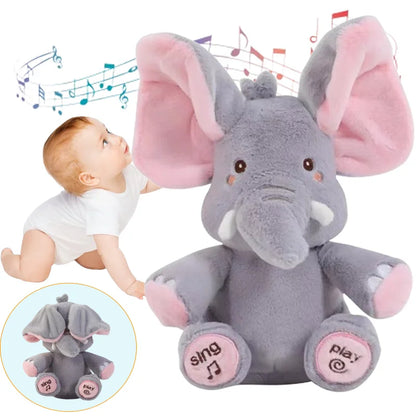 Electric Plush Elephant Toy with Moving Ears