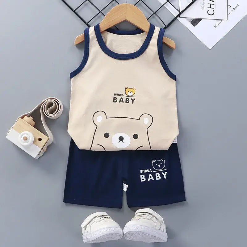 2PCS Children Clothing Vest Suit - Paws For Baby