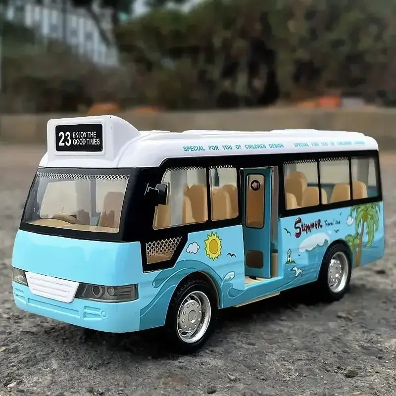 &quot;Die - Cast City Bus Toy - Pull Back, Lights &amp; Sound&quot; - Paws For Baby