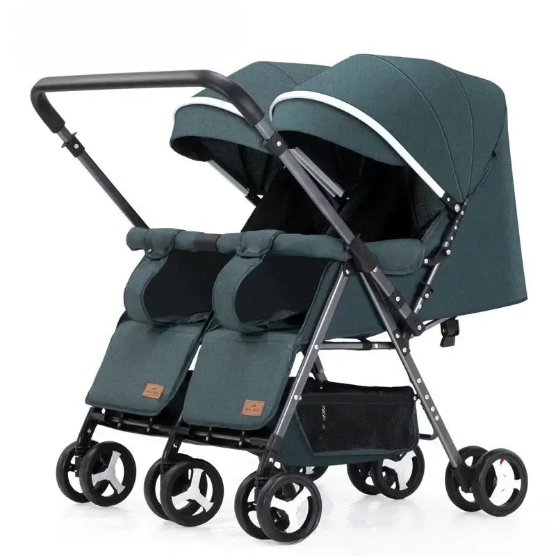 &quot;Lightweight Foldable Twin Stroller - Sit &amp; Lying Option&quot; - Paws For Baby