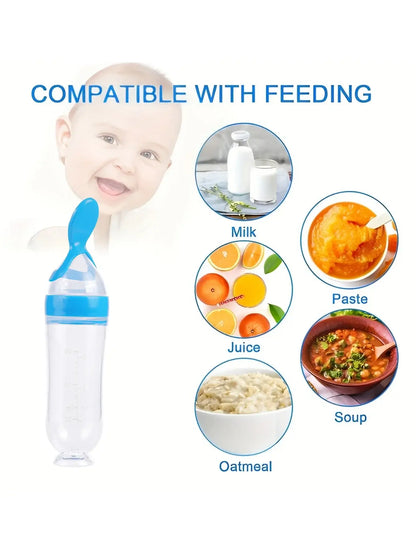 Squeezing Feeding Bottle Cup SiliconeSq - Paws For Baby