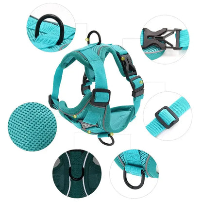 &quot;Adjustable No-Pull Dog Harness for Small Pets 🐾✨&quot;