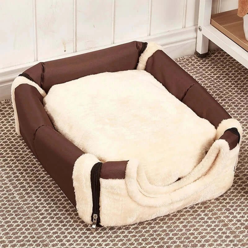 Folding Plush Dog House - Paws For Baby