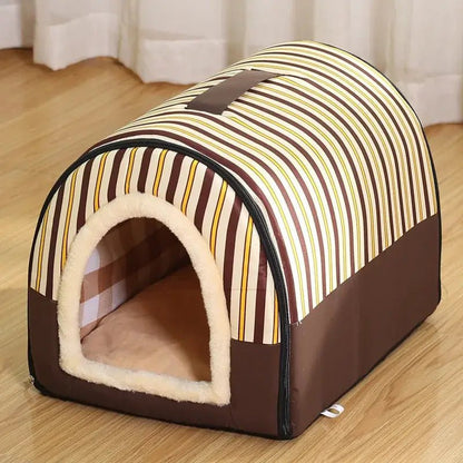 Folding Plush Dog House - Paws For Baby