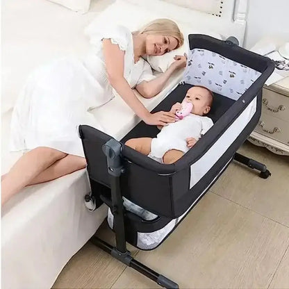 Portable Nursery Bed with Mosquito Net | Adjustable Travel Crib for Newborns - Paws For Baby