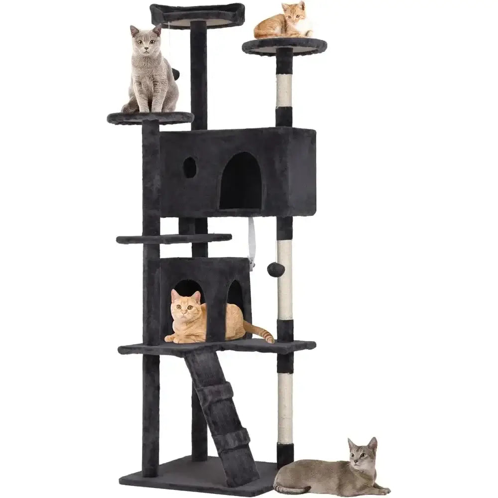 70&quot; Multi-Level Cat Tree Tower with Scratching Posts