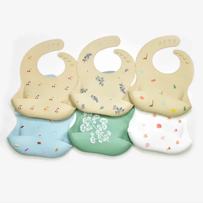 Waterproof Silicone Baby Bib - Adjustable &amp; Easy to Clean - Paws For Baby