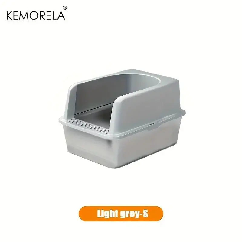 XL 60x50CM Stainless Steel Litter Box with Lid - Large - Paws For Baby