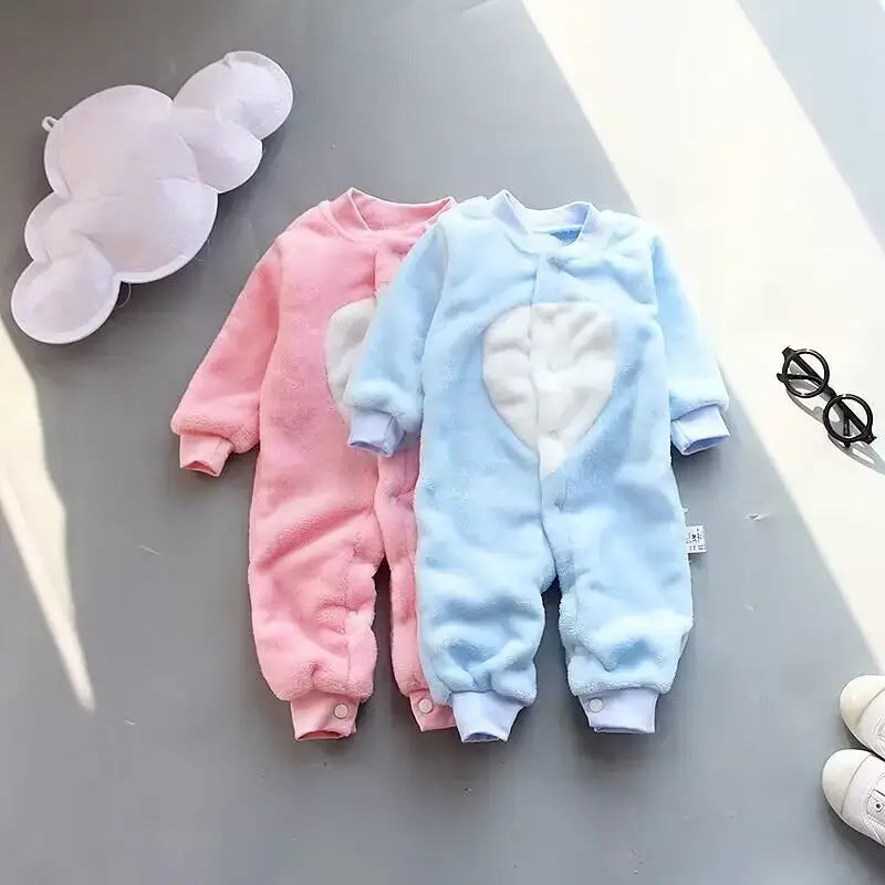 Newborn Soft Flannel Romper &amp; Jacket for 0-18 Months