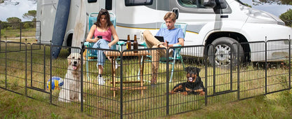 Metal Folding Dog Playpen with Gates