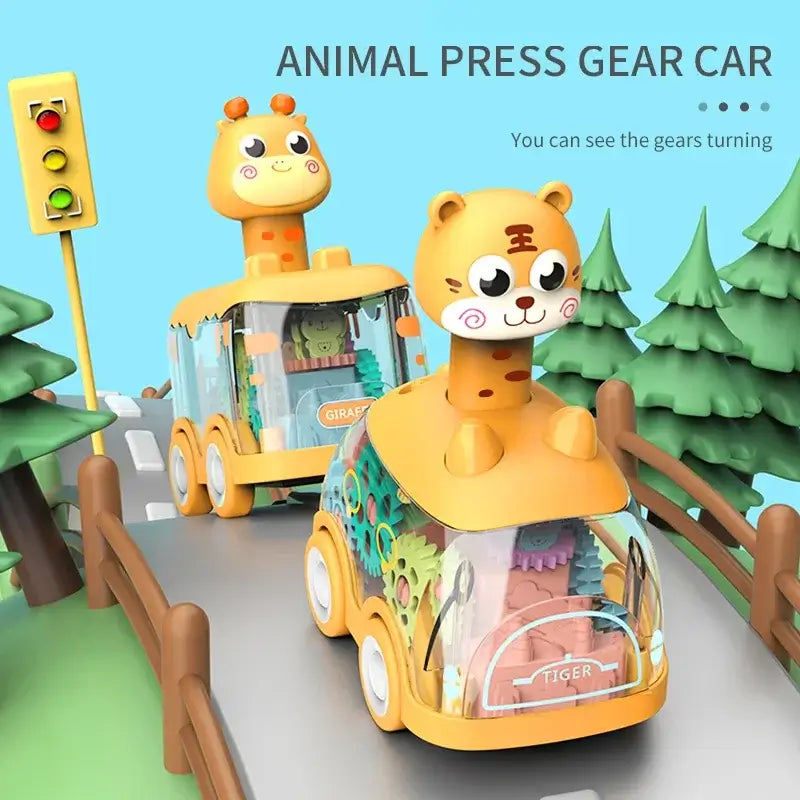 Removable Inertial Toy Car for Kids with Animals