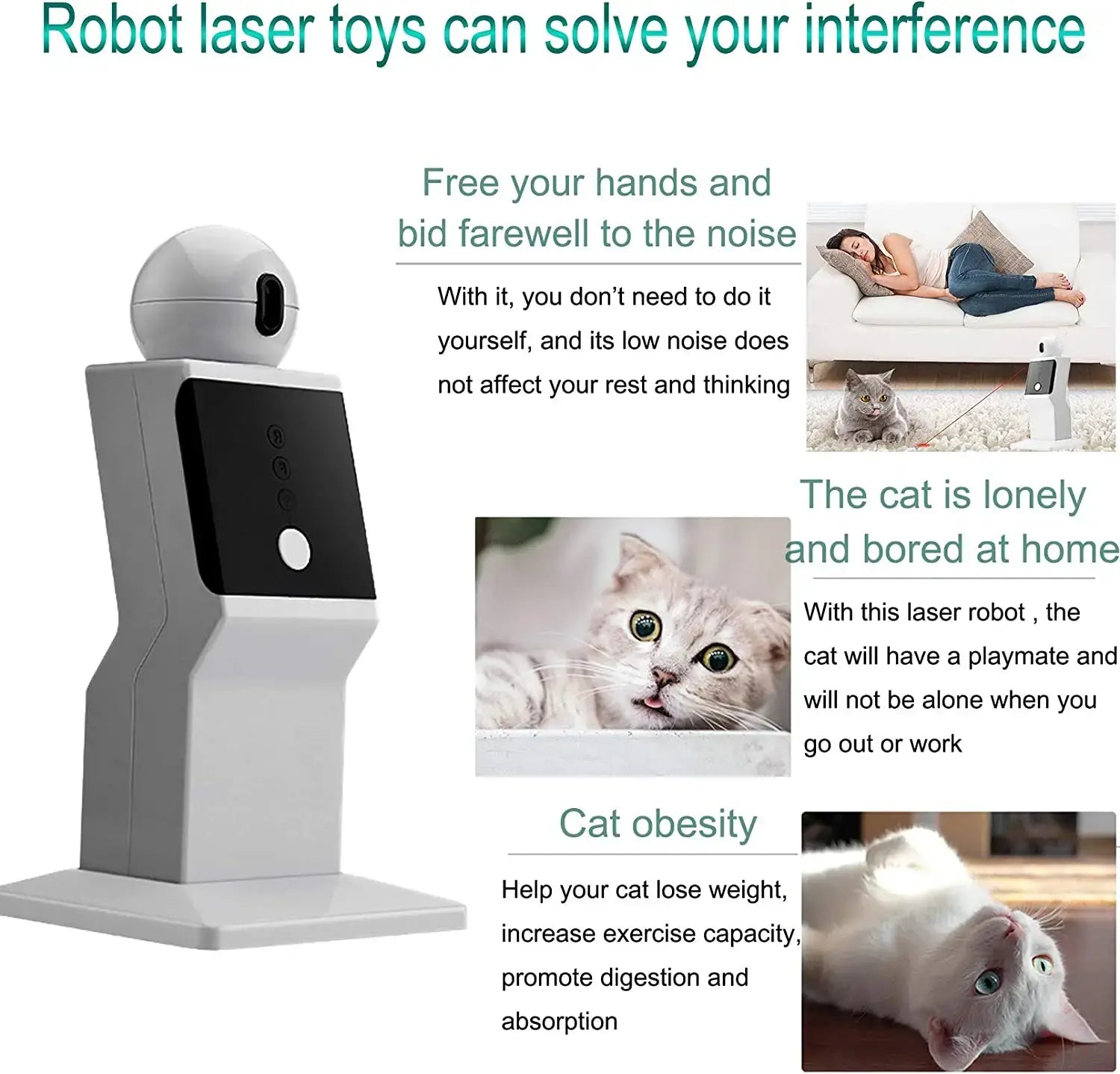 Automatic Laser Toy, Random Moving Interactive Pet Toy - Paws For Baby