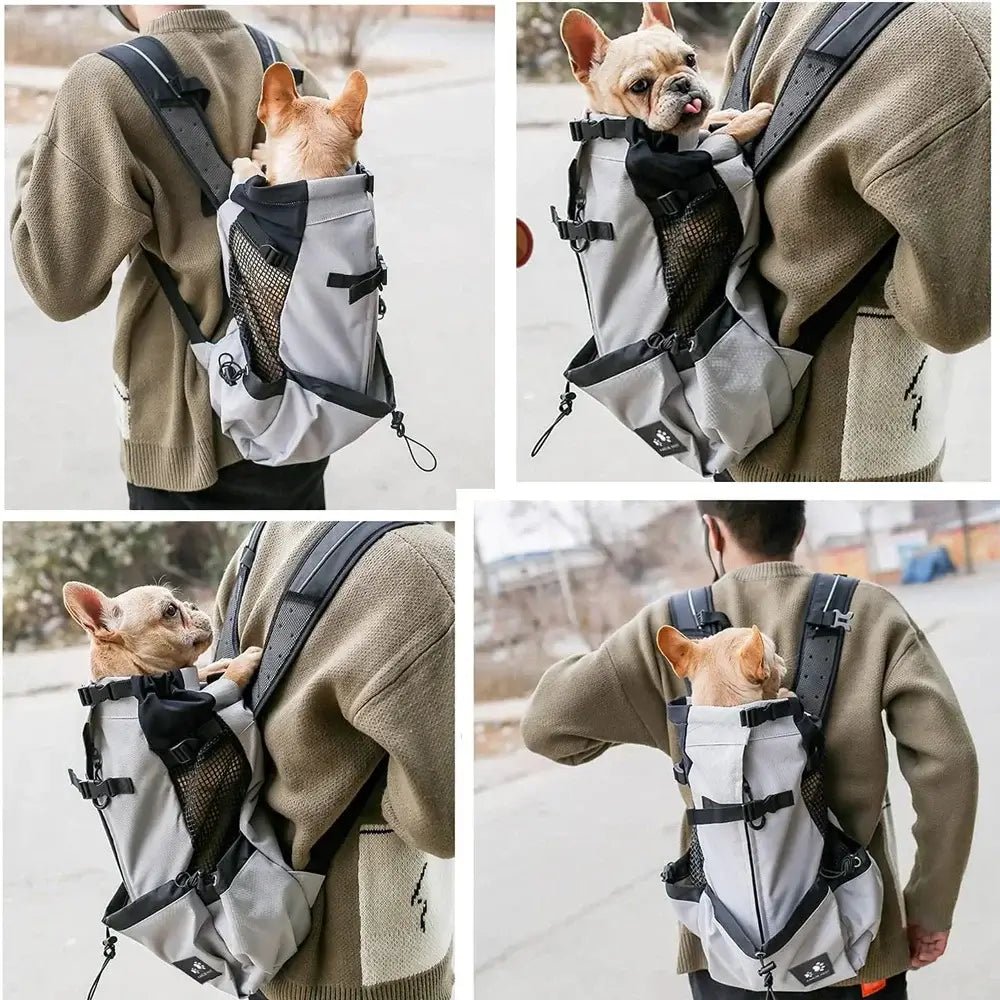 Mochila Transportadora para Perros - Bolsa Deportiva Transpirable y Ajustable - Paws For Baby