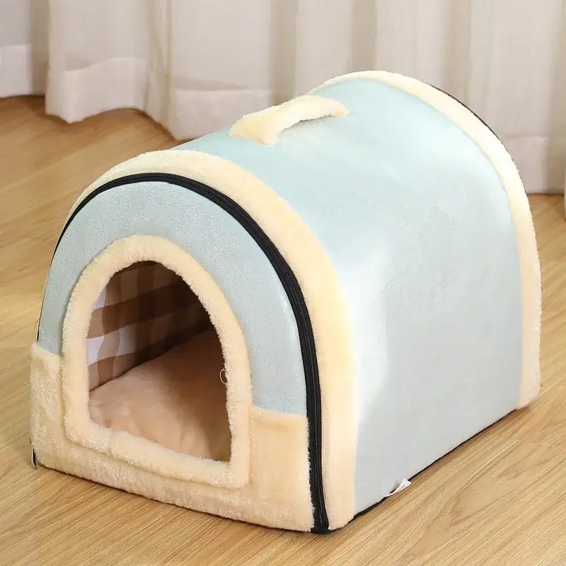 Folding Plush Dog House - Paws For Baby