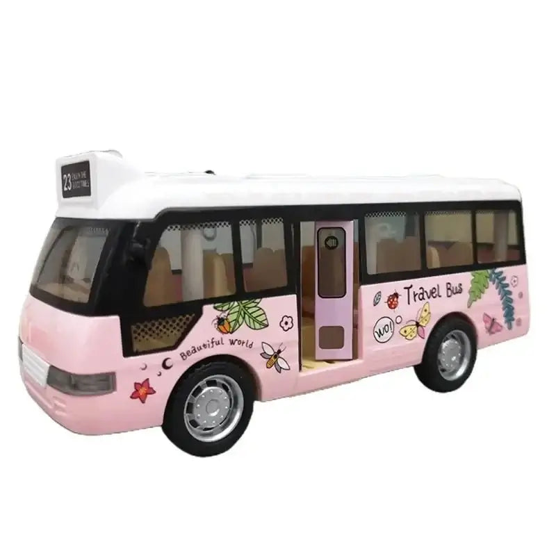 &quot;Die - Cast City Bus Toy - Pull Back, Lights &amp; Sound&quot; - Paws For Baby