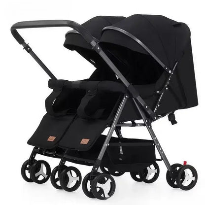 &quot;Lightweight Foldable Twin Stroller - Sit &amp; Lying Option&quot; - Paws For Baby