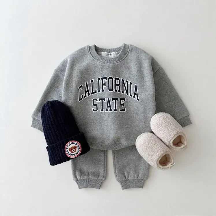 Bear Pullover &amp; Pants Set - 2pc Cotton Kids Outfit