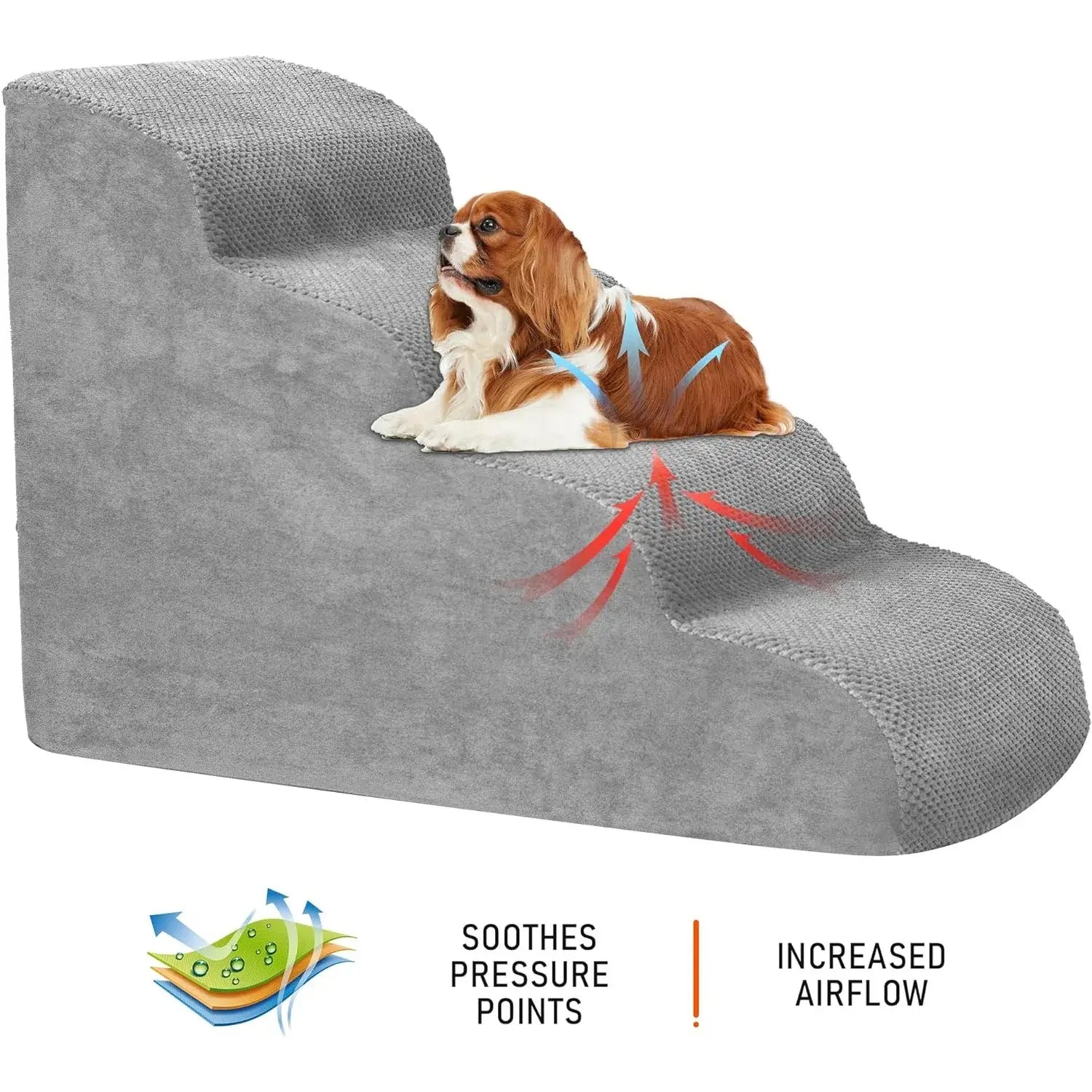 &quot;Soft Foam Pet Stairs - Non-Slip Steps for Bed or Couch&quot; - Paws For Baby