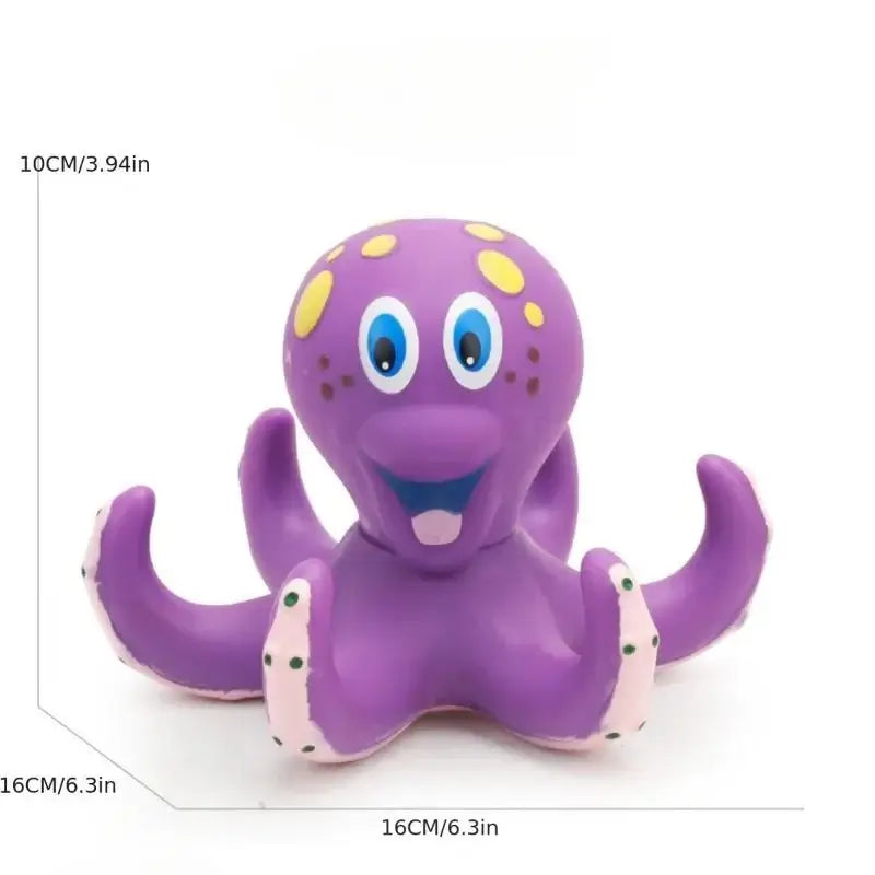 &quot;Floating Purple Octopus Bath Toy with Hoopla Rings&quot; - Paws For Baby